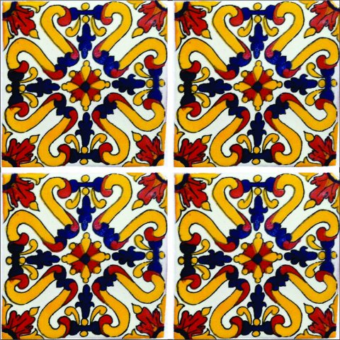TALAVERA TILES / Talavera Tile 4x4 inch (90 pieces) - Style AZ141