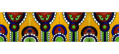 MOSAICOS DE TALAVERA / Azulejos de Cenefa 10x10cms (90 piezas) - Estilo CN-17