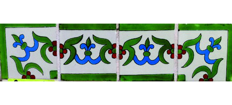 MOSAICOS DE TALAVERA / Azulejos de Cenefa 10x10cms (90 piezas) - Estilo CN-19