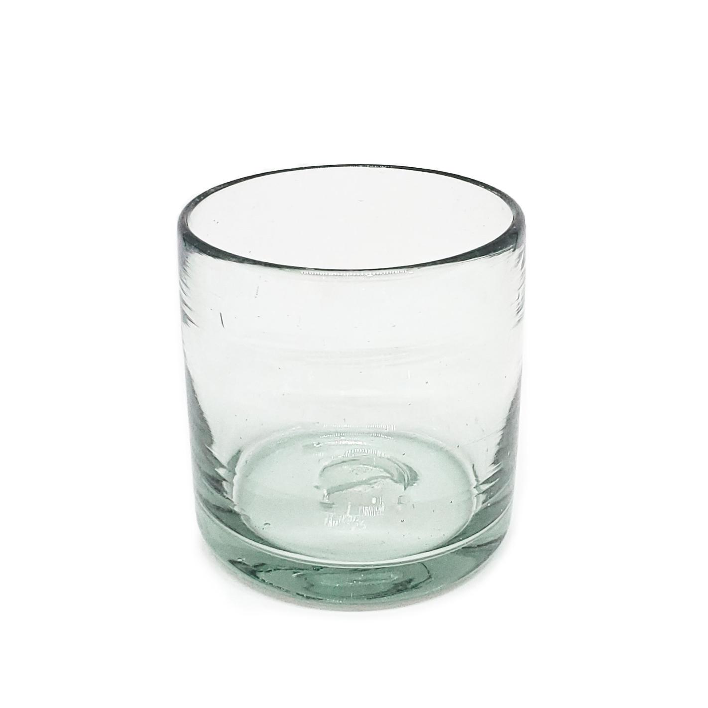 Authentic Mexican Handblown Aqua Glass Tumblers – Set of 4